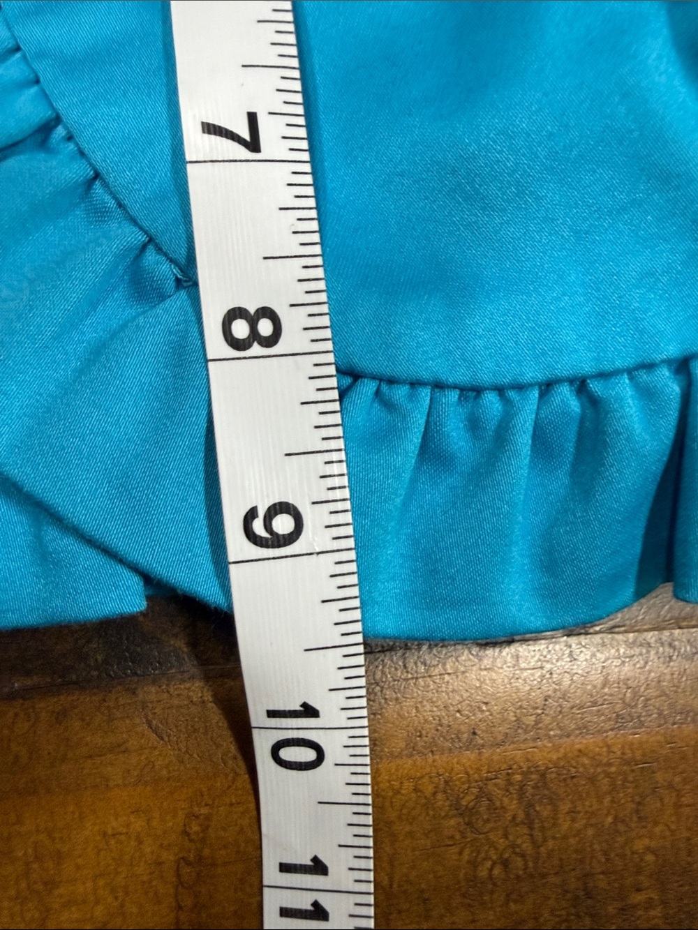 My Michelle Turquoise Ruffle Cardigan - Picture 6 of 7